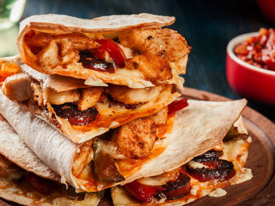Vegetarische tortilla taart