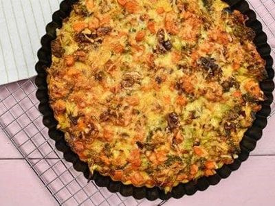 Groentefrittata met walnoten