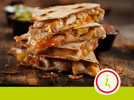 Vegetarische tortilla taart