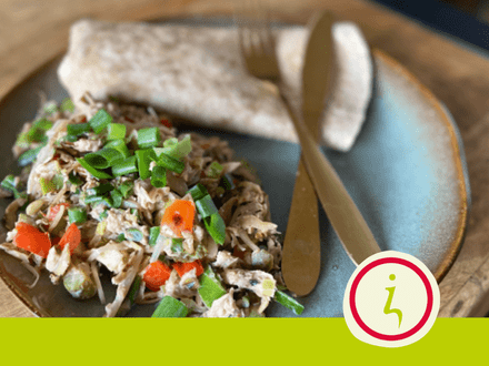 Wrap met tonijn en appel
