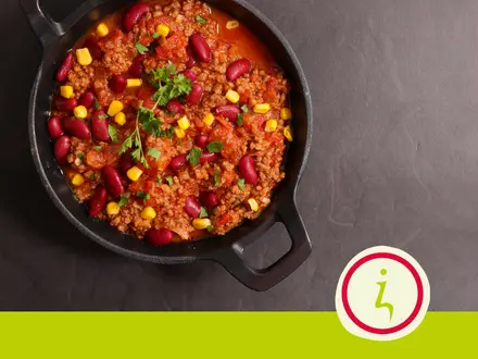 Chili con carne zonder pakje of zakje 