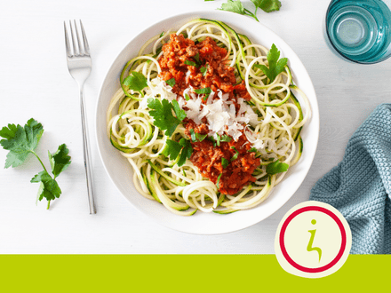 Courgettepasta met mozzarella