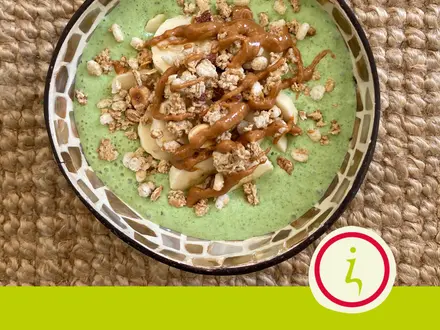 Smoothie bowl met spinazie en banaan