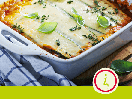 Vegetarische courgette lasagne