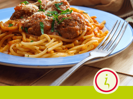 Vegan spaghetti met groenteballetjes