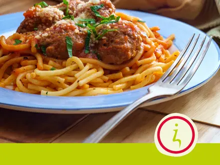 Vegan spaghetti met groenteballetjes