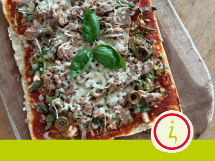 Voedzame tonijn pizza