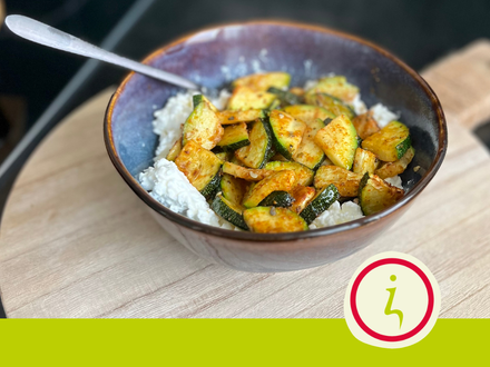 Cottage Cheese met courgette uit de oven